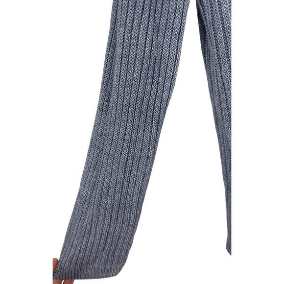 Talbots Womens Blue Ribbed Knit V-Neck Button Down Long Sleeve Cardigan Size 2X - Picture 4 of 8